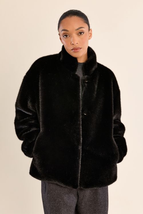 Chaqueta de manga larga de peluche