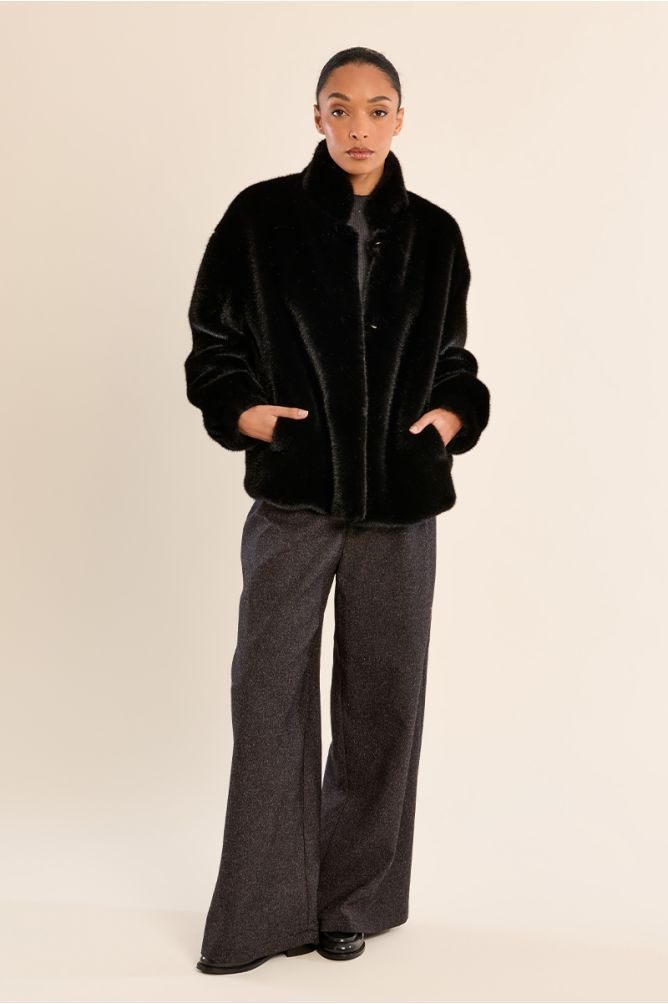 Chaqueta de manga larga de peluche