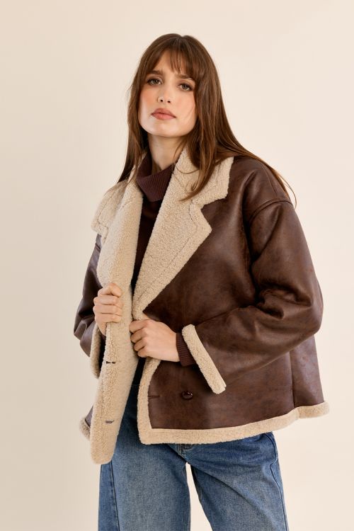 Aviator type coat