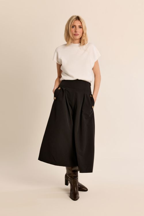 High-waisted culottes