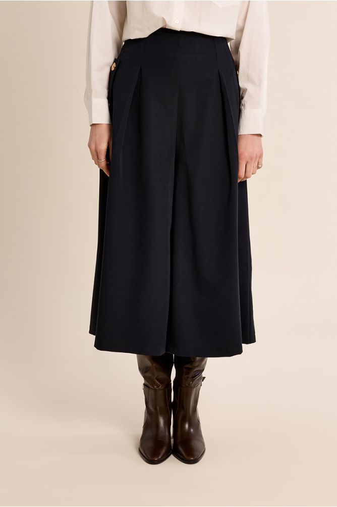 Jupe culotte taille haute