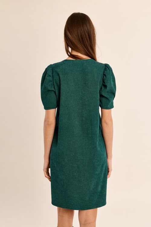 Vestido de manga corta abullonada
