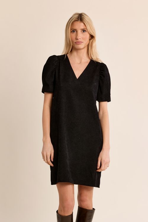 Vestido de manga corta abullonada
