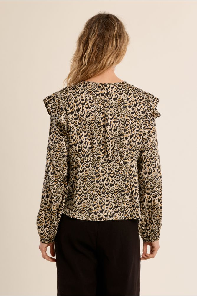 Blusa de manga larga con estampado