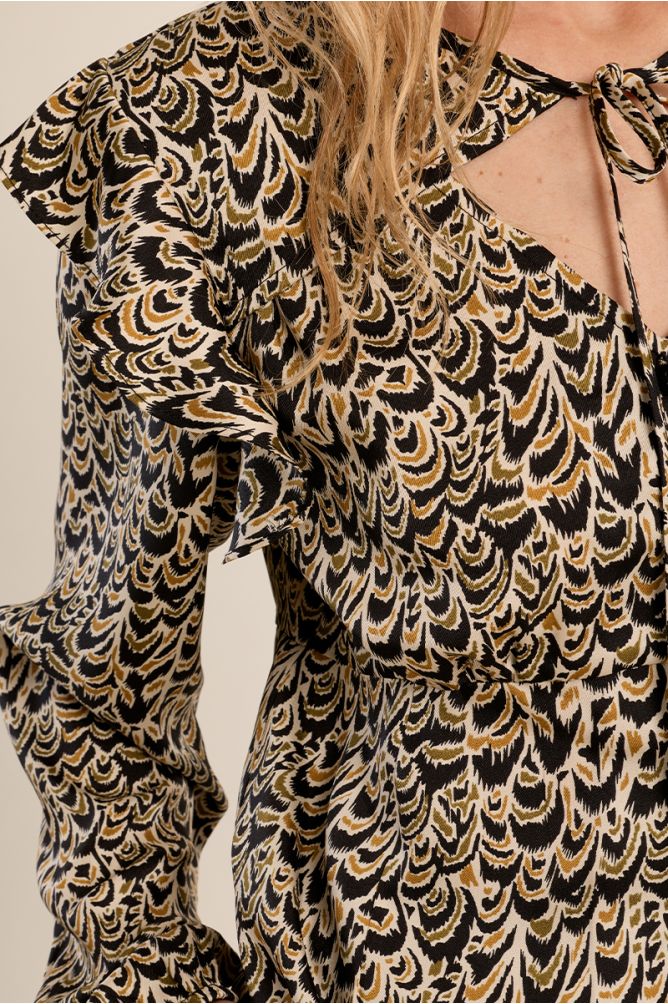 Blusa de manga larga con estampado