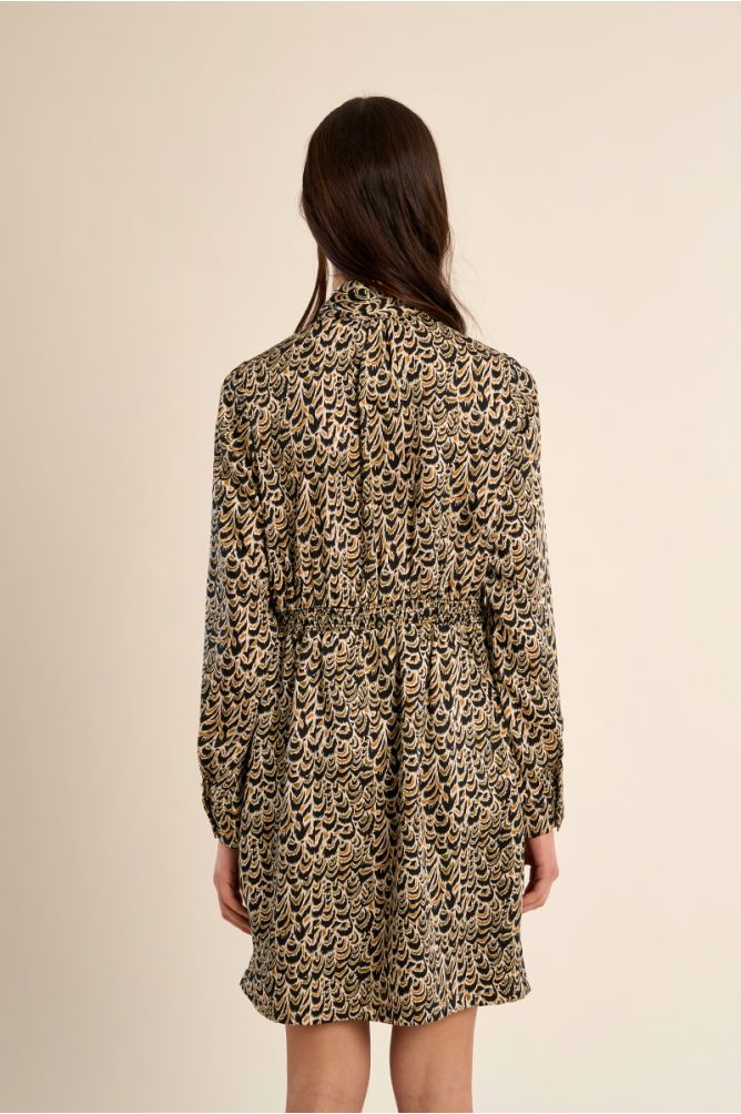 Vestido de manga larga con estampado