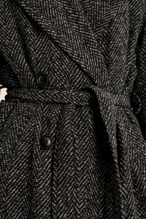 Long manteau à chevrons