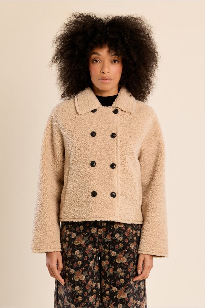 Veste courte imitation mouton