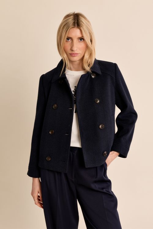 Veste courte à chevrons