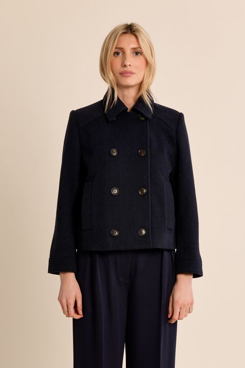 Veste courte à chevrons