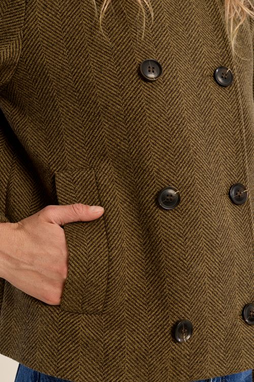 Veste courte à chevrons