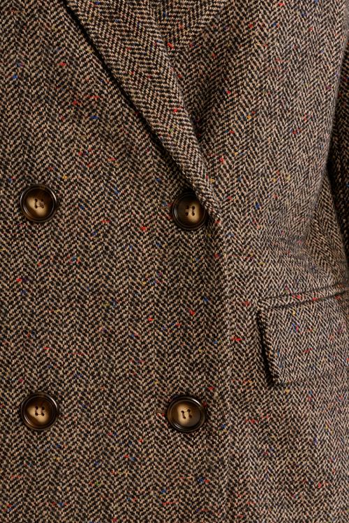 Blazer con estampado y doble botonadura