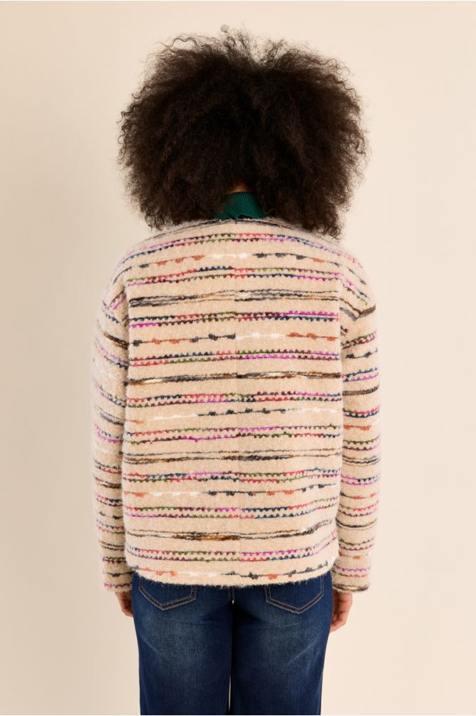 Veste duveteuse à boutons