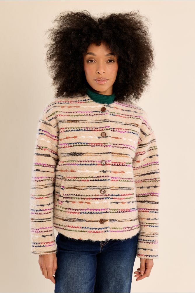 Veste duveteuse à boutons