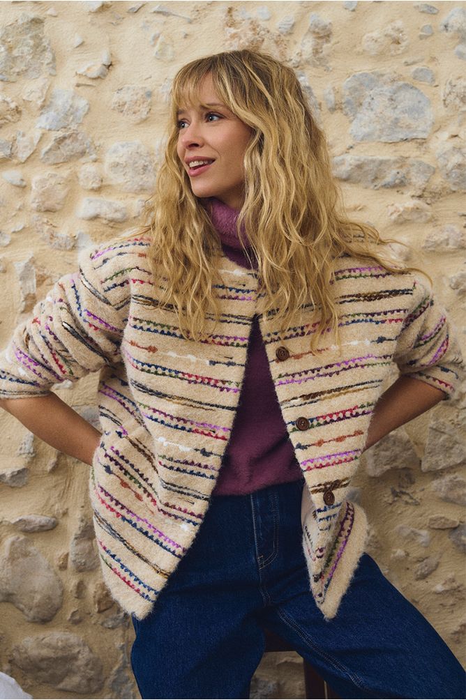 Veste duveteuse à boutons
