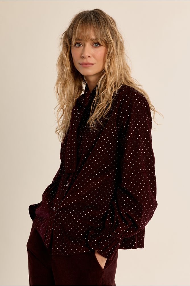 Cotton blouse with collar