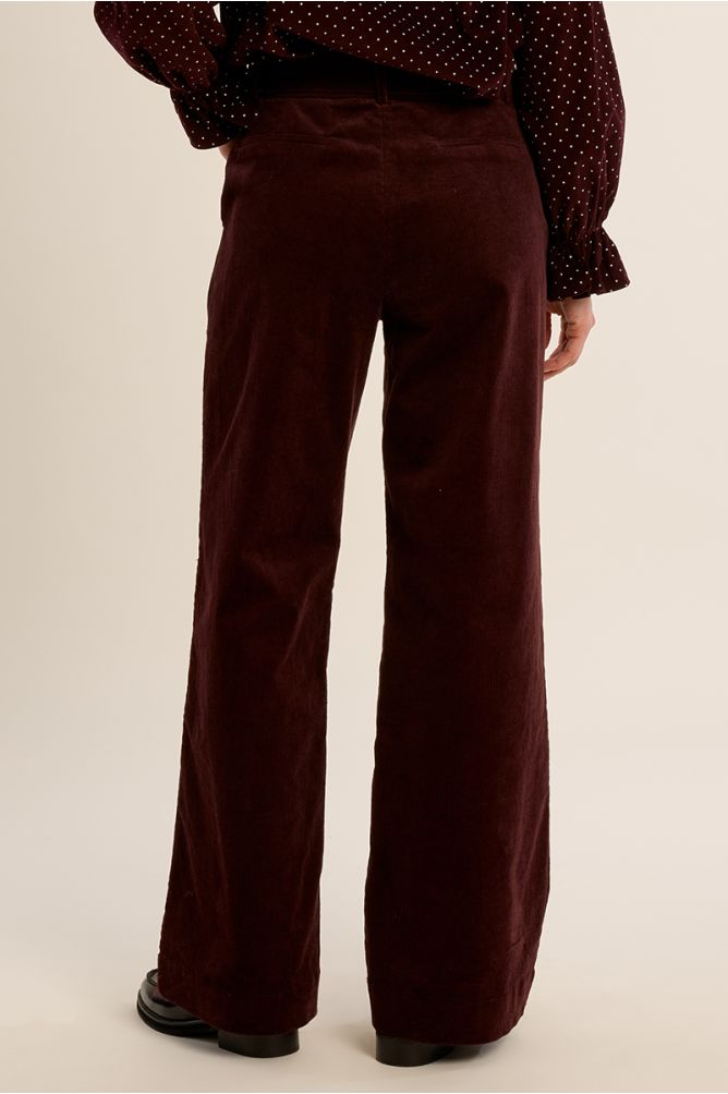 Pantalon ceintré en velours côtelé