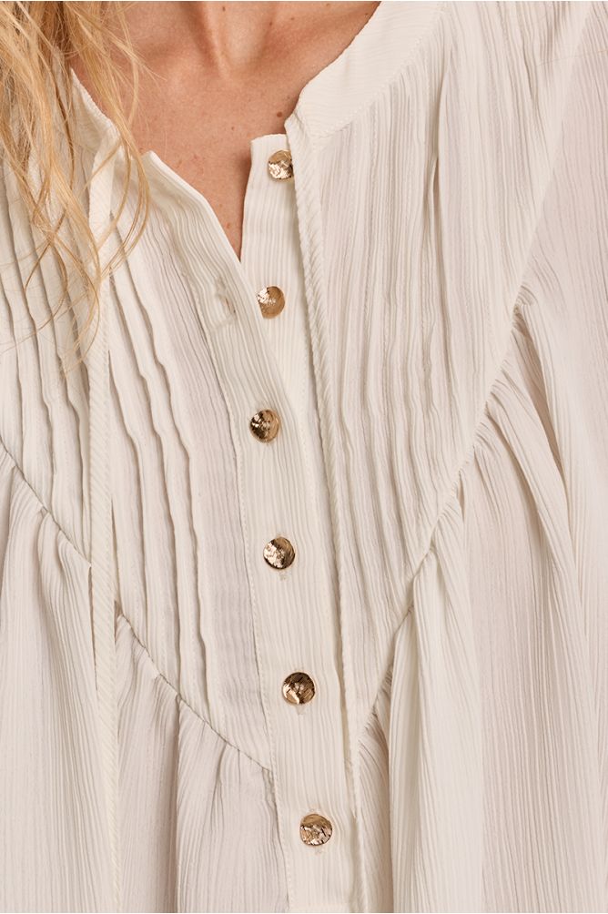 Camisa de manga larga detalle plisado