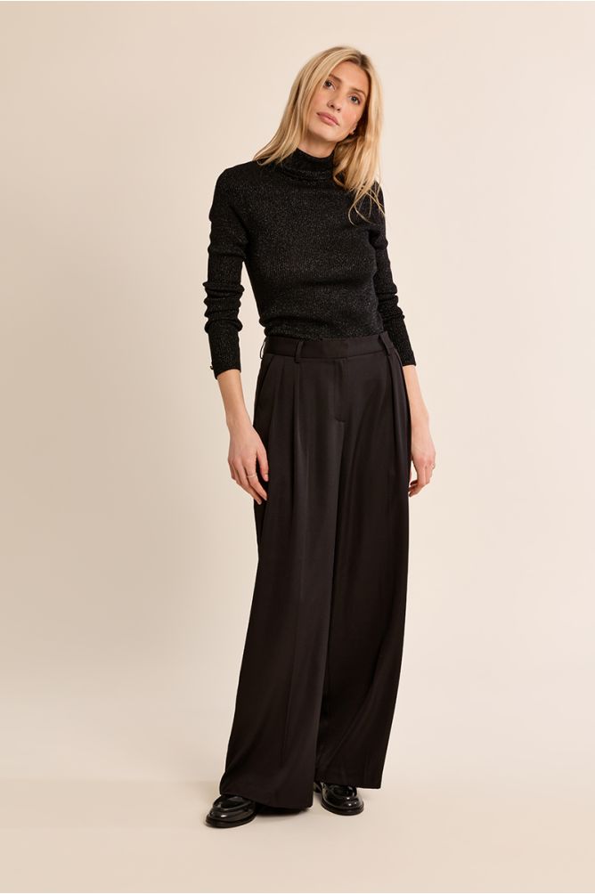 Pantalon à pinces droit