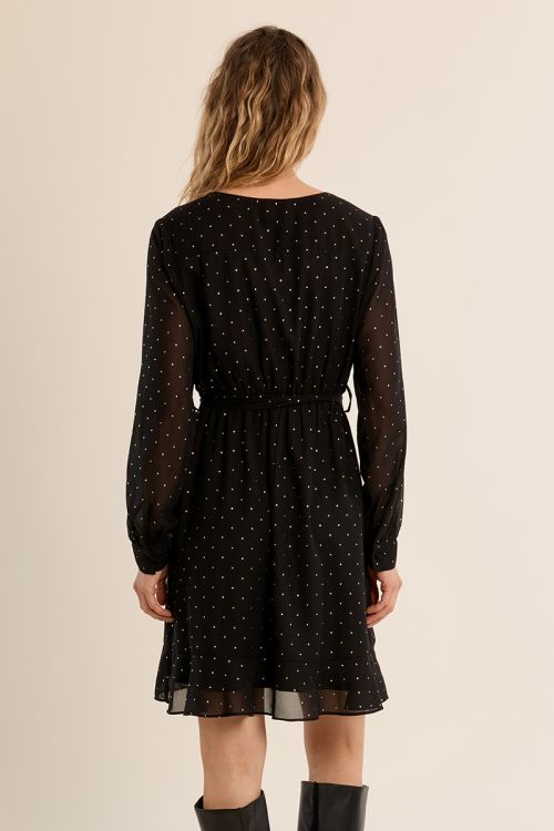 Polka dot wrap dress