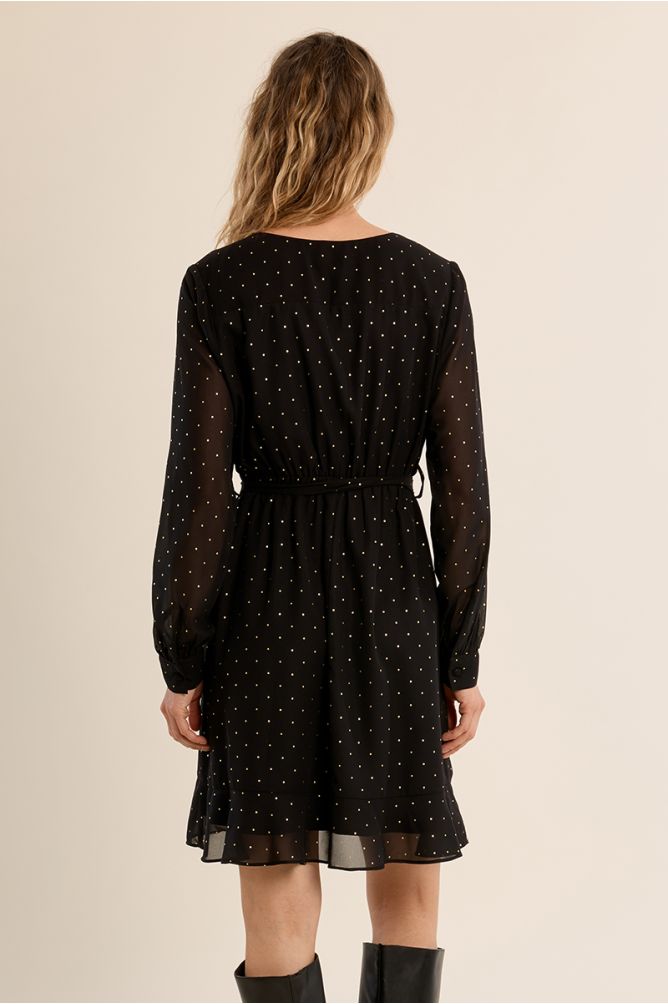 Robe portefeuille à pois