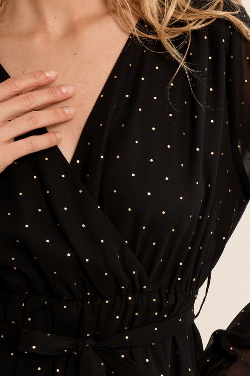 Robe portefeuille à pois