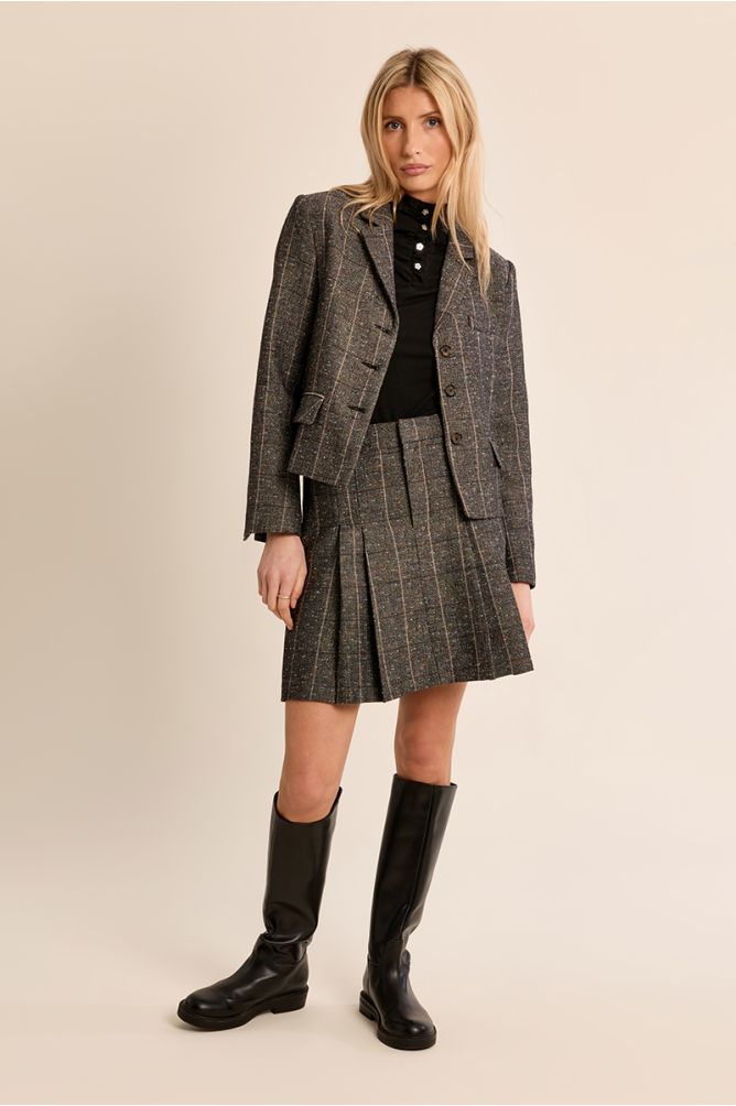 Blazer con cuello solapa y estampado