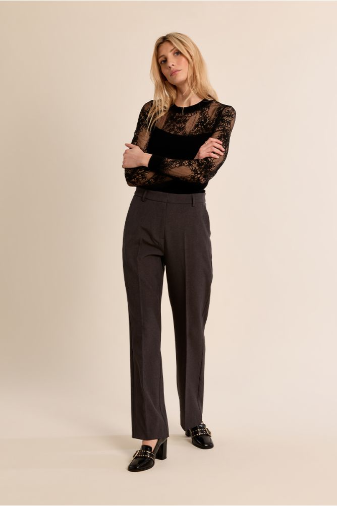 Straight tailored trousers