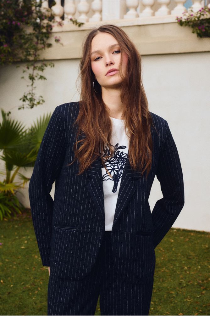 Blazer à rayures