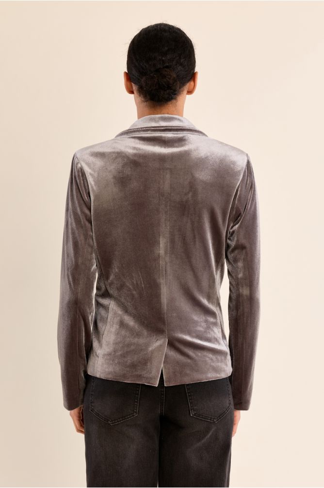 Blazer court en velours
