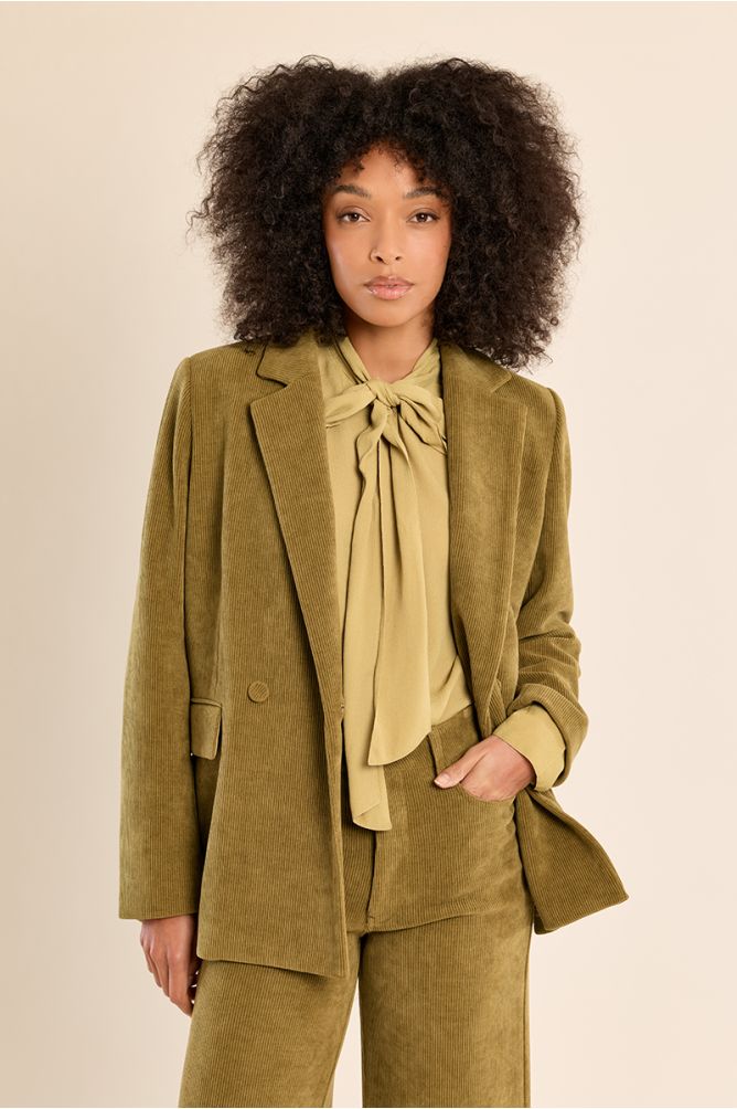 Straight velvet blazer