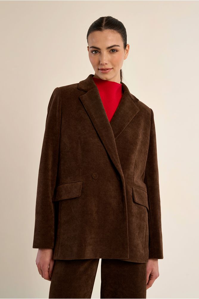 Straight velvet blazer