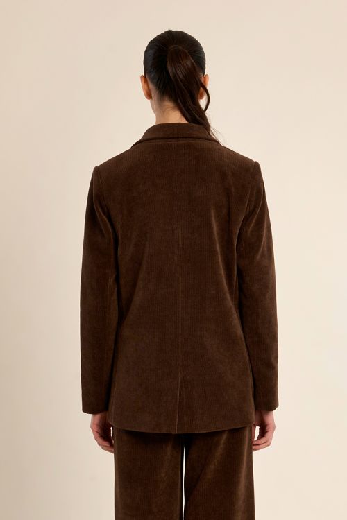 Straight velvet blazer