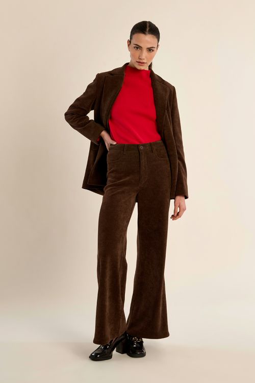 Straight velvet blazer