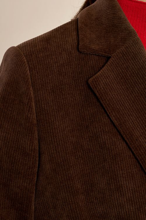 Straight velvet blazer