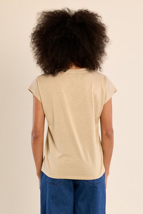 Camiseta de manga corta cuello en V