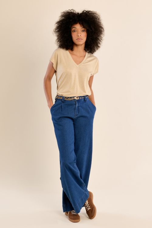 T-shirt col V uni