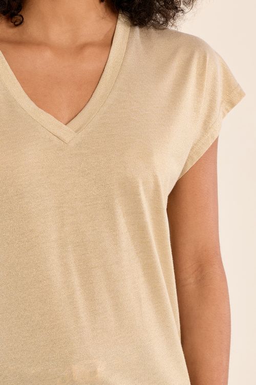 T-shirt col V uni