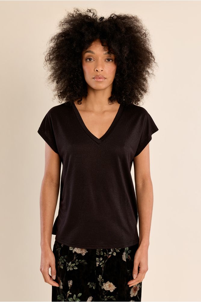T-shirt col V uni