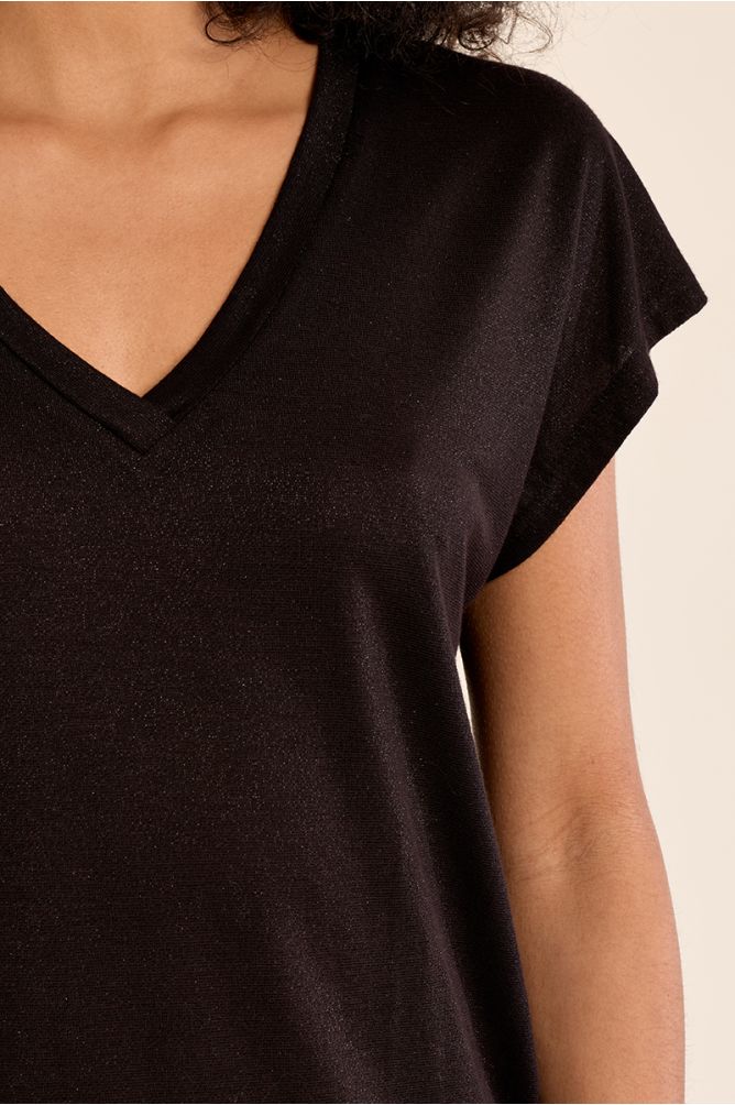 T-shirt col V uni
