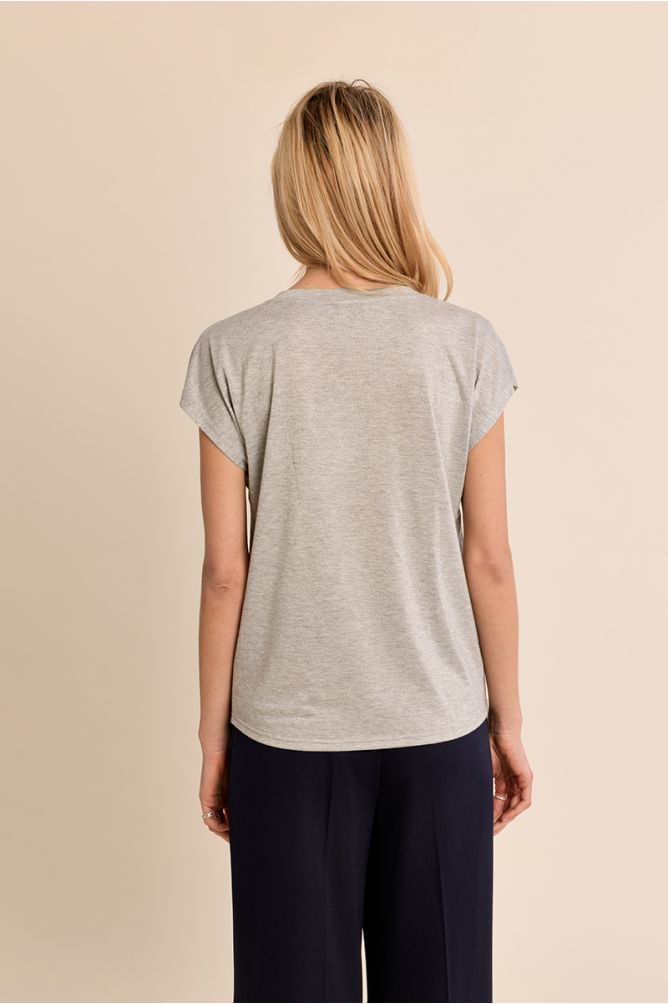 T-shirt col V uni
