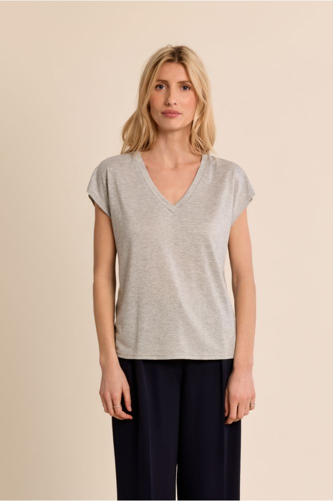 T-shirt col V uni
