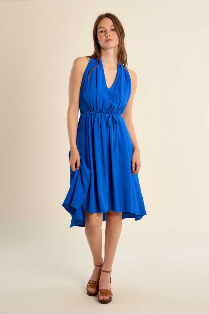 Short sleeveless dress, asymmetrical