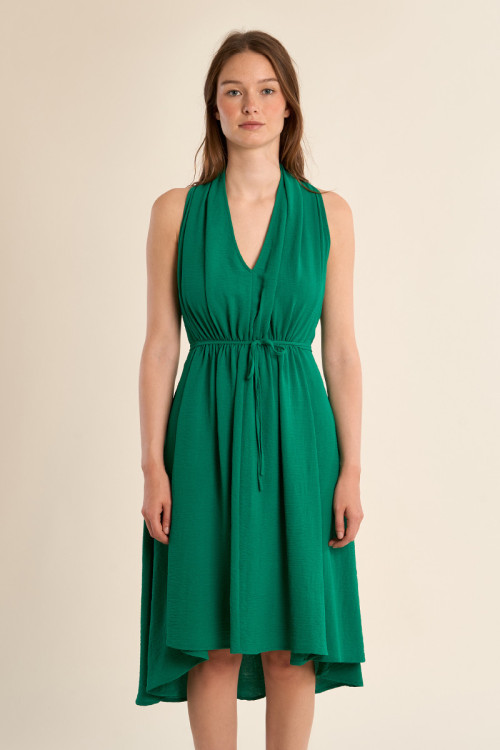 Robe courte sans manches, asymétrique