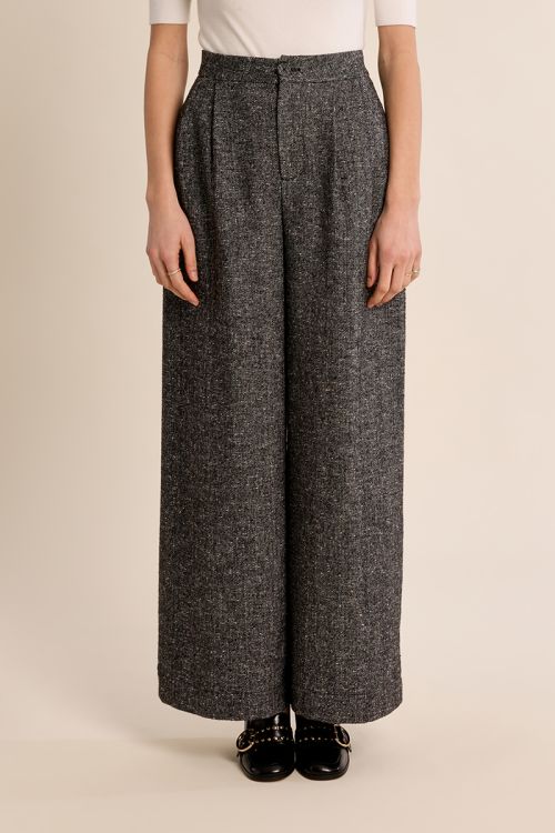 Pantalon à pinces évasé