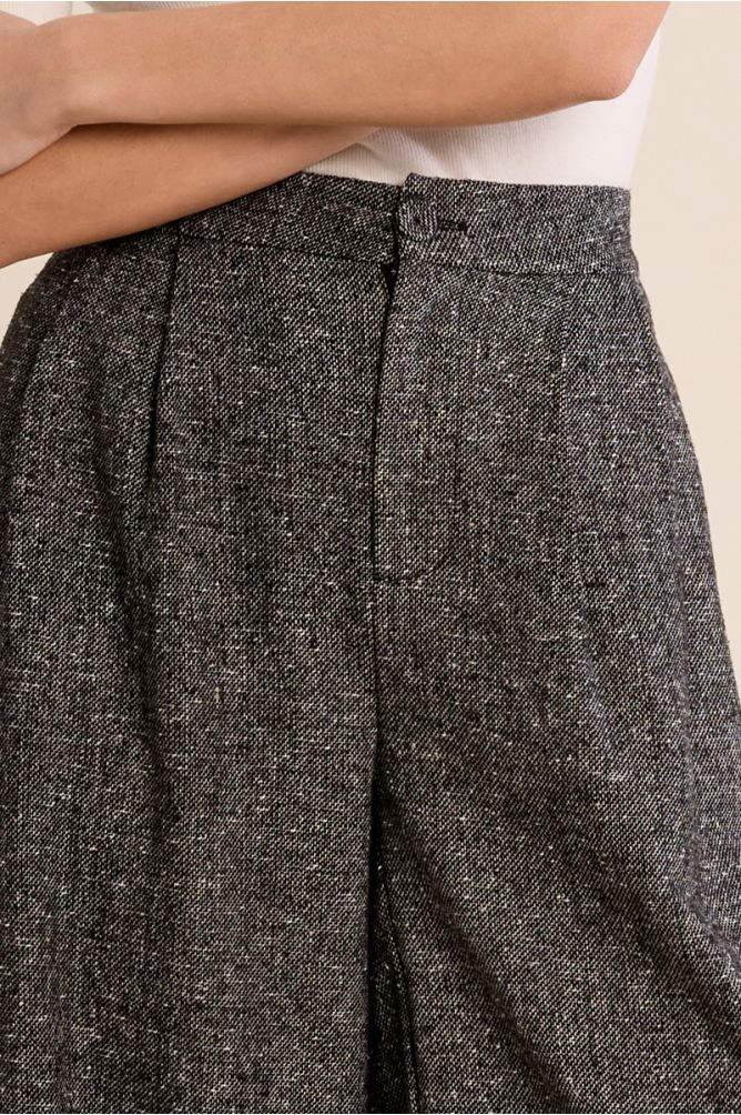 Pantalon à pinces évasé
