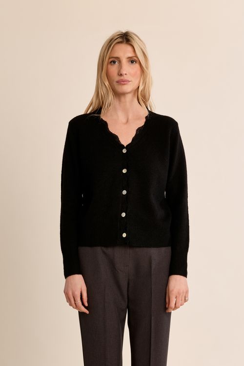 Lace scalloped cardigan