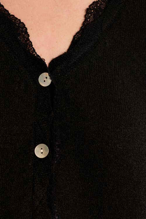 Cardigan festonné en dentelle