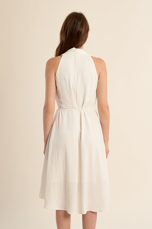 Short sleeveless dress, asymmetrical