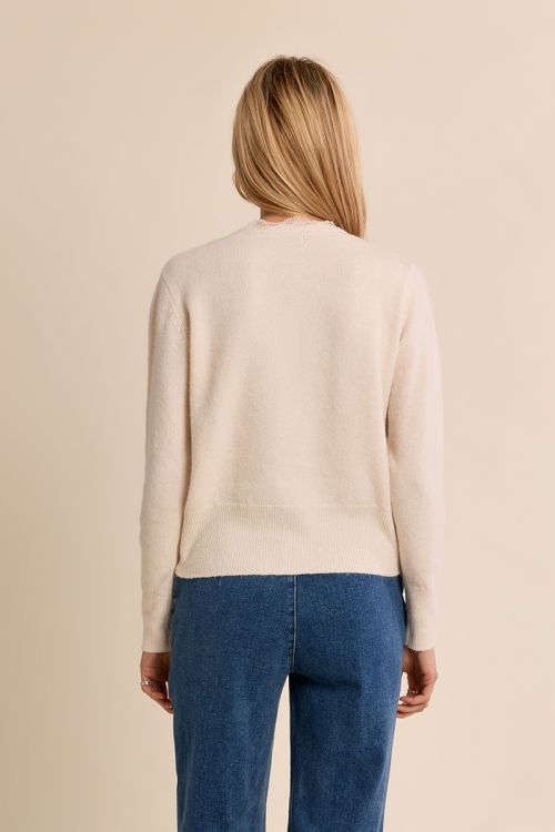 Lace scalloped cardigan